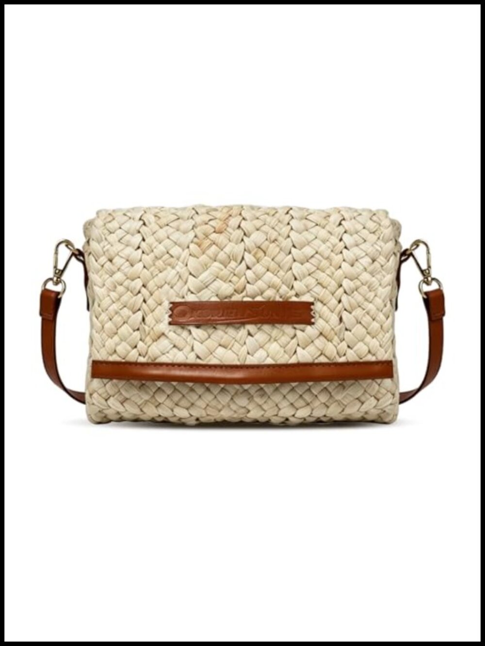 Handwoven Straw Crossbody Bag for Women Detachable Strap Summer Purse